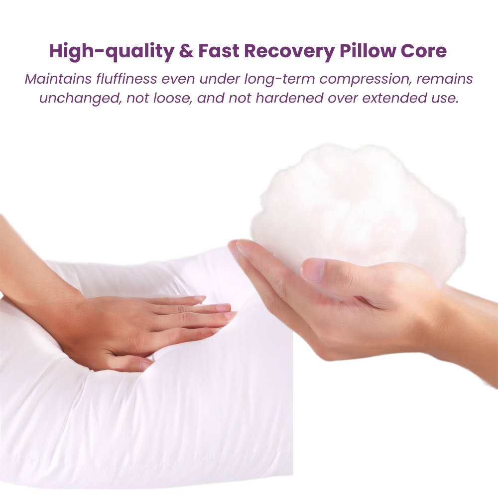 EIleensia Ultra Contour Swan Body Pillow maintains fluffiness even under long-term compression, remains unchanged, not loose, and not hardened over extended use.