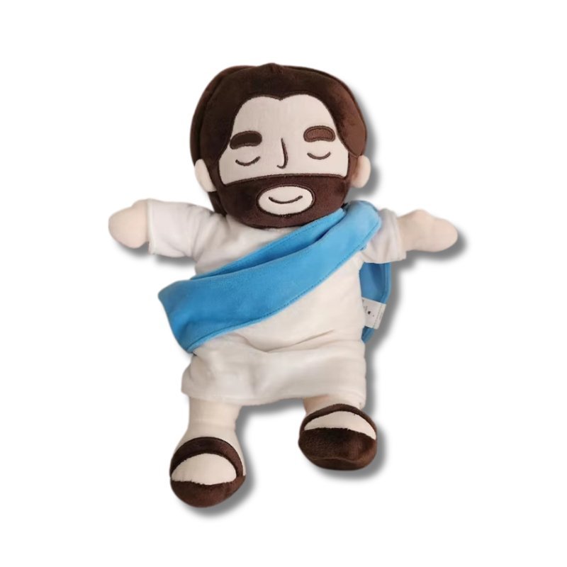 Eileensia blue jesus plush great gift toy for infant kid adult christmas