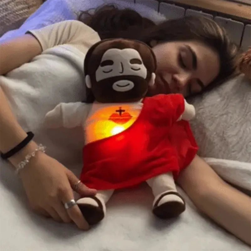 Eileensia jesus plush you can sleep with it and smooth your stress best sleep plush partner